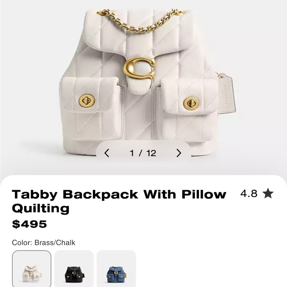 Tabby Backpack With Pillow Quilting - Picture 16 of 16